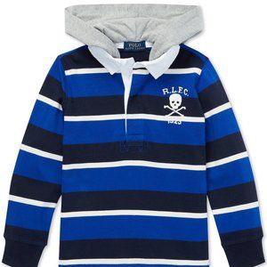 Polo Ralph Lauren Boys Striped Hooded Cotton Rugby